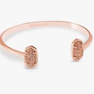 Kendra Scott Elton Rose Gold Cuff Bracelet in Rose Gold Drusy